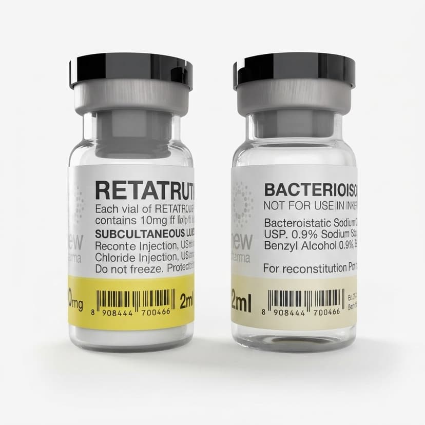 Vial liofilizado de Retatrutide para investigación