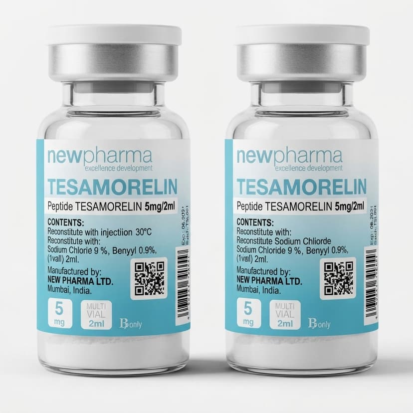Vial liofilizado de Tesamorelin para investigación